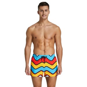 Summer Wear <b>Men's</b> Swim <b>Trunk</b> New Design Polyester/Nylon Quick Dry Drawstring Closure - Product Image 2
