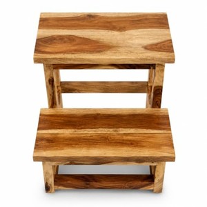 Solid Pine Wood Hand-Painted <b>Step</b> <b>Stool</b> Wholesale | Moradabad Handcrafted - Product Image 3