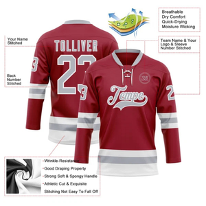 Créez Votre Propre Design 2026 – Maillot de Hockey sur Glace Personnalisé pour Équipes Jeunes, avec Rayures et Broderies, Vente en Gros, OEM ODM - Product Image 4