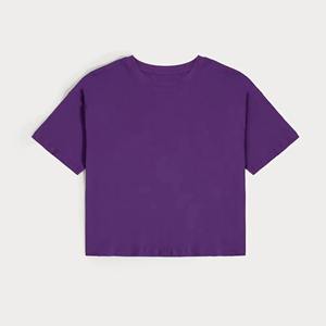 Women's Short Sleeve Cotton Jersey T-Shirt Casual Solid Color Regular Fit Knitted Plain Dyed <b>Top</b> - Product Image 3