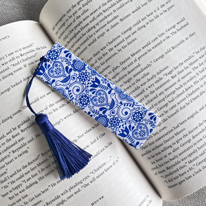 ที่คั่นหนังสือลายดอกไม้สีน้ำเงินคลาสสิก ใช้ซ้ำได้สำหรับอ่านหนังสือ สำนักงาน/โรงเรียน/ห้องสมุด ผลิตภัณฑ์งานฝีมือเป็นของขวัญในราคาประหยัด - Product Image 5