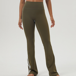 Pantalones Ajustados Acampanados hasta el Tobillo para Mujer, Cintura Media, Tela Elástica de Felpa, Pantalones Casuales de Invierno para Calle - Product Image 1