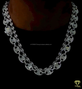 Streetwear Hip Hop Cuban Link Chain Iced Out Bling Jewelry Single Layer Men Women Moissanite Diamond <b>Statement</b> <b>Necklace</b> - Product Image 3
