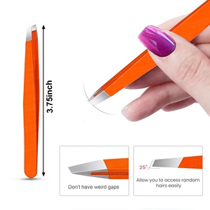 Pince à épiler d'impression de sourcils en acier inoxydable de haute qualité outils de précision durables pour les salons d'épilation du visage conception de pointe pointue - Product Image 3