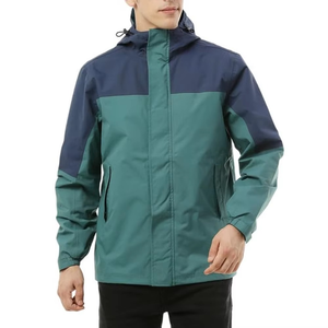 Custom Logo Winter Quilted Canvas Breathable High Quality <b>Rain</b> <b>Jacket</b> for Outdoor Hiking Stand Collar <b>Men</b> Front Logo Option - Product Image 3