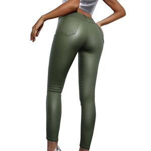 Service OEM, pantalon en cuir véritable de haute qualité à prix raisonnable, pantalon en cuir pour femme avec logo personnalisé de qualité supérieure - Product Image 2