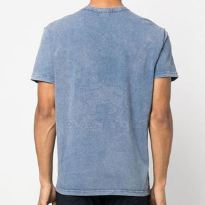 Camisetas de hombre con lavado ácido, fabricadas a medida en fábrica, camisetas extragrandes para hombre con lavado ácido, con servicio OEM de calidad económica. - Product Image 4