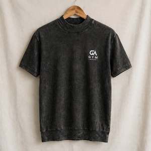 T-shirt à manches courtes en tricot pour homme GYM ACTIVE ENTERPRISES Acis Wash, coupe ample, épaules tombantes, coupe carrée, impression personnalisée - Product Image 5