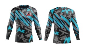 OEM Custom Breathable Eco-Friendly Anti-Bacterial Quick Dry Anti-UV Full Sleeve Rash Guard <b>Men</b> Spandex UPF50 Yoga <b>Compression</b> - Product Image 5