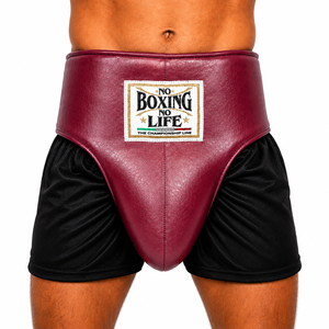 Protection inguinal en cuir blanc durable, personnalisable, vente directe usine, avec logo sur mesure, toutes tailles pour compétitions, thème « No Boxing No Life » - Product Image 6