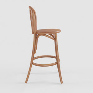 Silla de Barra de Madera de Teca Sólida Ecológica, Taburete de Madera para Barra de Cocina Moderna, Cafetería, Restaurante, Proveedor de Muebles, OEM - Product Image 3