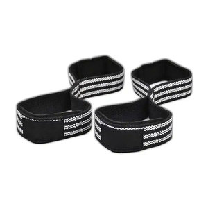 สายรัดข้อมือ Rhino Fitness คุณภาพดีที่สุด ผ้าฝ้ายสีดำลายขาว ปิดด้วยแถบตีนตุ๊กแก รองรับการเคลื่อนไหวได้ดี เหมาะสำหรับผู้ชาย ใช้สำหรับเล่นกีฬาและกิจกรรมกลางแจ้ง - Product Image 4