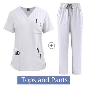 Uniformes de Enfermera en Oferta, Conjuntos de Dos Piezas con Pantalones Rectos Elásticos, Uniformes Médicos para Mujer, Uniformes de Spa - Product Image 2