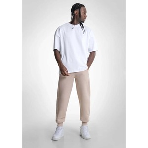 Pantalon de survêtement droit blanc 100 % coton pour homme, écologique, séchage rapide, doux, respirant, décontracté, pour l'entraînement sportif - Product Image 3