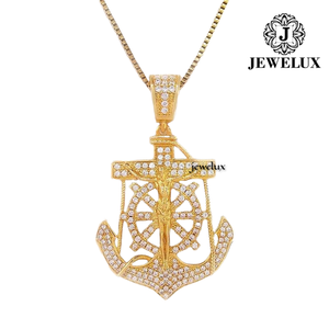 Colgantes de Hip Hop Premium con Incrustaciones de Diamantes, Diseño de Cruz, Plata 925 Bañada en Oro Rosa, Joyería de Declaración para Aniversario, Venta al por Mayor - Product Image 2