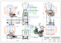 Machine d'emballage semi-automatique de qualité export (10kg-50kg) pour l'ail, les carottes et les pommes de terre, série TBM-SB00, pour emballage en sacs en papier OEM