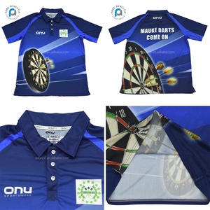 เสื้อโปโลทีมดาร์ทสั่งทำ FQ Custom Wholesale แขนสั้น พิมพ์ลายแบบ Sublimation เสื้อกีฬา เสื้อโปโลดาร์ทสำหรับผู้ชาย ทรงปกติ - Product Image 5