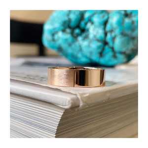 4mm Wedding Band Custom 14K Gold Satin High Polish Split Finish Ring Men Women Unisex Matching Band B2B Factory Price Wholesale - Product Image 4