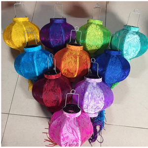 Bulk <b>Balloon</b> Shape Silk Lanterns Vietnam Bamboo Frame Silk Lanterns <b>Decorative</b> Silk Lanterns For Party <b>Decor</b> - Product Image 1