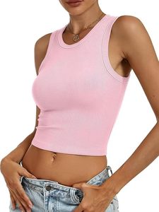 เสื้อครอปท็อปผู้หญิงแบบมีลายริบ ทรงพอดีตัว ใส่ได้ทุกวัน ทันสมัย - Product Image 1