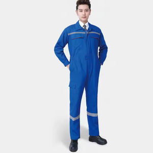 Vêtements de travail personnalisés avec logo, vêtements de sécurité haute visibilité, combinaisons réfléchissantes en polyester pour hommes, combinaison de travail pour mécaniciens - Product Image 2