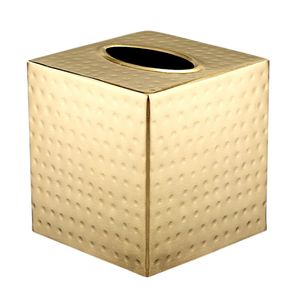 Cubierta de Latón Vintage para Caja de Pañuelos, Dispensador Cuadrado Decorativo de Metal Antiguo para Servilletas, para Decoración de Mesa en Hogar, Oficina u Hotel - Product Image 1
