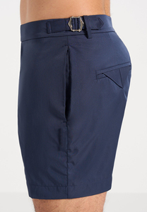 Pantaloncini <span class=keywords><strong>Bermuda</strong></span> da <span class=keywords><strong>Uomo</strong></span> in Tela Oxford Tinta Unita, Vita Media con Coulisse, Asciugatura Rapida, Traspiranti, Casual, per Palestra e Corsa, <span class=keywords><strong>Blu</strong></span> <span class=keywords><strong>Navy</strong></span> - Product Image 4