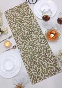 Elegant Embroidered Beaded Table Runner for Dining Table Wedding Reception Banquet and Luxury Home Decoration at cheap price - Product Image 4