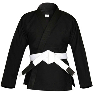 Uniforme de judo gris 100% coton, durable, coupe classique, unisexe adulte, vêtements d'arts martiaux avec ceinture noire - Product Image 6