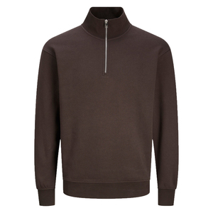 Oem Custom Logo Lightweight 100% Cotton Fleece Half/Quarter Zip Collar Golf <b>Pullover</b> Sweater Knitted Sweatshirt for <b>Men</b> - Product Image 5