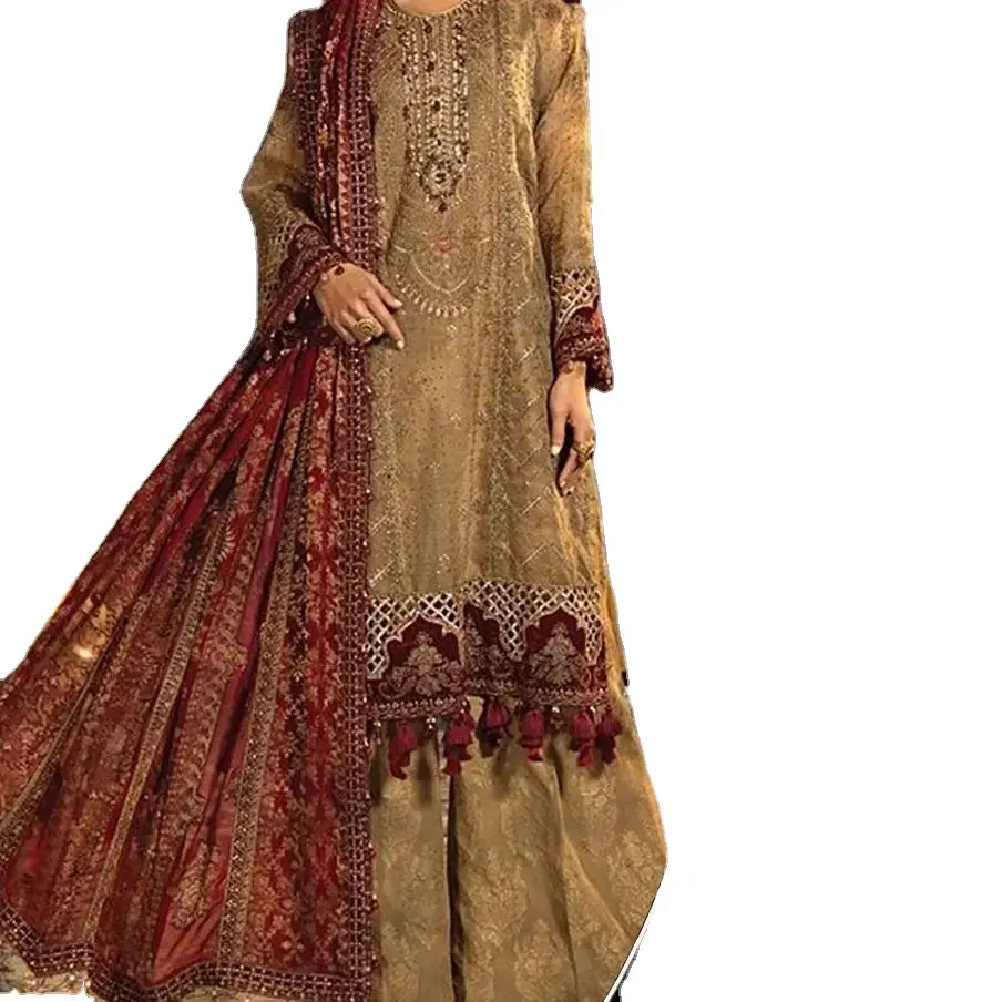 Luxus-Shalwar Kameez Designs 2024 ausgefallener modischer pakistanischer Stil ethnische Kollektion