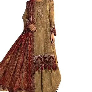 Shalwar kameez di lusso disegna 2024 collezione etnica alla moda in stile pakistano