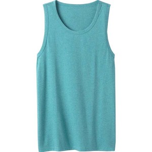 Débardeur tricoté à col rond pour homme, couleur unie, décontracté, sans manches, vert sarcelle - Product Image 1