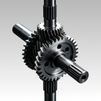 Arbre d'engrenage de transmission forgé de haute précision, pièces de rechange pour boîte de vitesses automobile, charge lourde, acier allié de haute qualité 18CrNiMo7-6