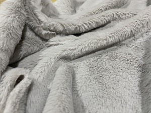 Grey Color Rabbit Fur Long Pile Fabric 12mm 100% Polyester 280gsm for Plush Toy Garment Home Textile - Product Image 6