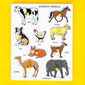 Juguetes Mother Touch - Tablero de Animales Domésticos de Madera: Aprende y Juega |   Juguete de Madera |   Juguetes para Bebés |   Juguete Educativo |   Ecológico - Product Image 1