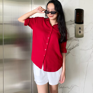 Camisa Casual de Verano de Lino Mezclado, Tejido que no se decolora ni se encoge, de Secado Rápido, de Fabricante Vietnamita, Fábrica OEM ODM - Product Image 1
