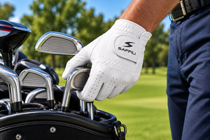 Guantes de Golf Personalizados de Cuero Genuino, Elásticos, Transpirables, de Dedo Completo, Antideslizantes, con Correa de Muñeca Ajustable para Deportes, Ciclismo y Uso al Aire Libre - Product Image 6