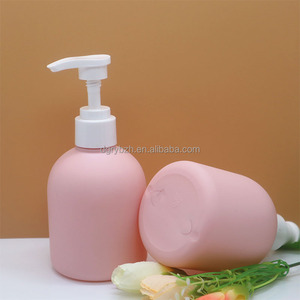 Bouteille personnalisée 24/410 à épaule ronde, ventrue et courte, 200ml 220ml, en HDPE, toucher doux, vide, rose, pour lotion corporelle et crème pour les mains - Product Image 1