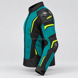 Chaqueta de malla transpirable para motocicleta con tela resistente que mejora el flujo de aire, ajuste cómodo y diseño práctico para motociclistas. - Product Image 4