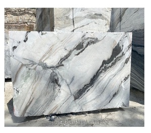 Bloque de Mármol Blanco Exclusivo Panda, Mármol Blanco Natural Veteado, Piedra Bruta para Procesamiento de Losas, Uso en Paredes Interiores y Pisos - Product Image 3