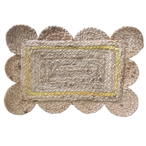 แผ่นรองจาน AG Elements Natural Jute รุ่นร่วมสมัย ขนาด 19x12.5 นิ้ว ทอมือ เป็นมิตรกับสิ่งแวดล้อม กันลื่น ทนความร้อน หนา 2 มม. - Product Image 1