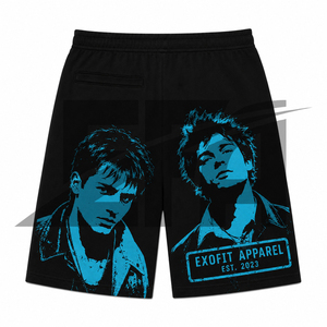 <b>High</b> Quality Luxury Brand Vintage Puff Printed Drawstring 100% Cotton Mid Waist Quick Dry Asali Shorts For Men - Product Image 6