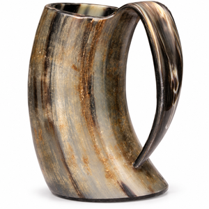 SOFIYA CRAFT Tasse à boire artisanale en corne de buffle écologique, forme naturelle polie, accessoires de bar classiques, décoration d'intérieur, cadeau - Product Image 1