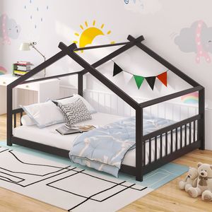 Letto a capanna in legno a grandezza naturale per bambini modello WF282522AAP - Product Image 1