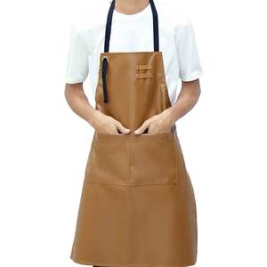 Tablier de travail sans manches en cuir de vachette pleine fleur pour adultes et enfants, de haute qualité, durable, marron, classique, personnalisable, pour soudeurs et grillades - Product Image 1