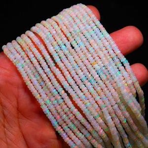 Cuentas de Rondelle lisas de ópalo etíope Natural Multi Welo cuentas de ópalo Etíope para la fabricación de joyas - Product Image 4