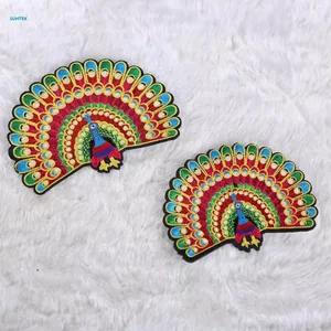 Awesome Custom Eco-Friendly PVC Embroidered <b>Patch</b> with Canvas Fabric Irregular Shape <b>Sew</b>-<b>On</b> for Hats - Product Image 5