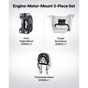 Kit de remplacement de supports moteur et transmission compatibles pour Ford Escape 2.0L L4 (2013-2019), lot de 3, référence OE #   A5612 - Product Image 2