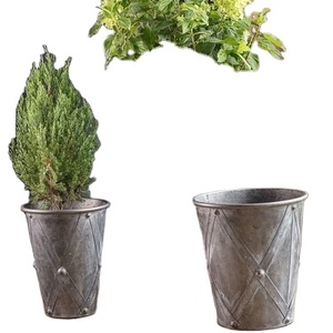 Maceta de Metal hecha a mano Vintage, florero de moda superventas y maceta de Metal en hierro, maceta de alto acabado para planta - Product Image 1
